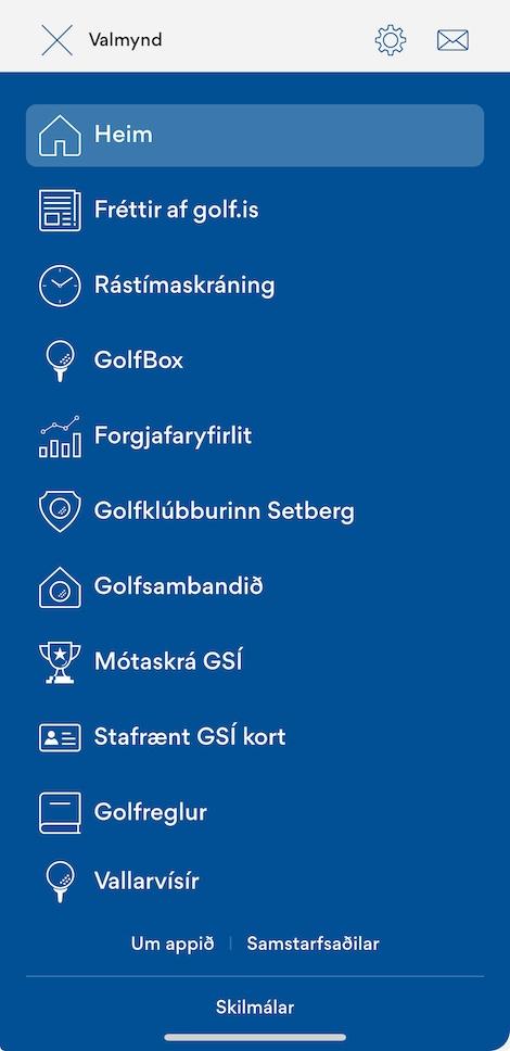 Mitt Golf valmynd
