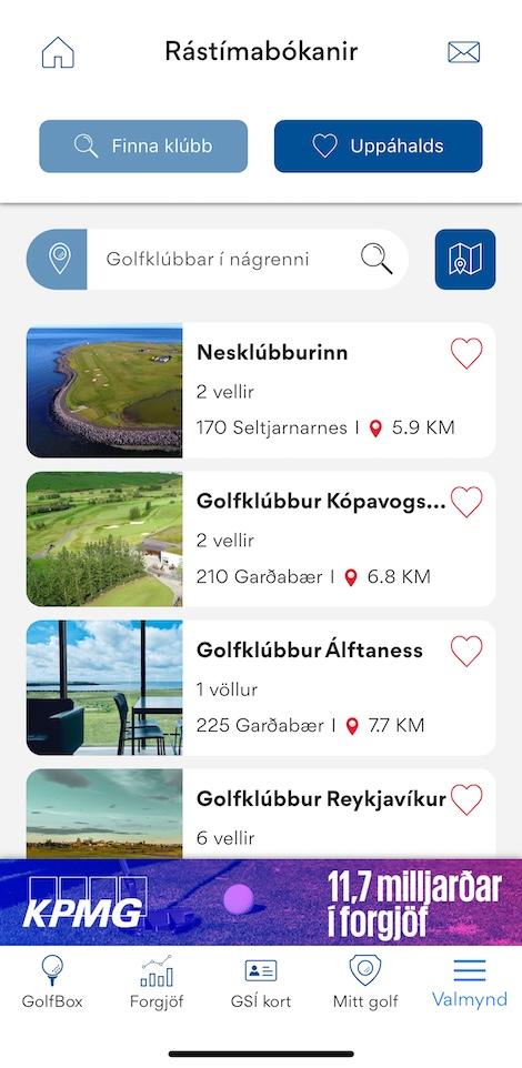 Mitt Golf rástímabókanir